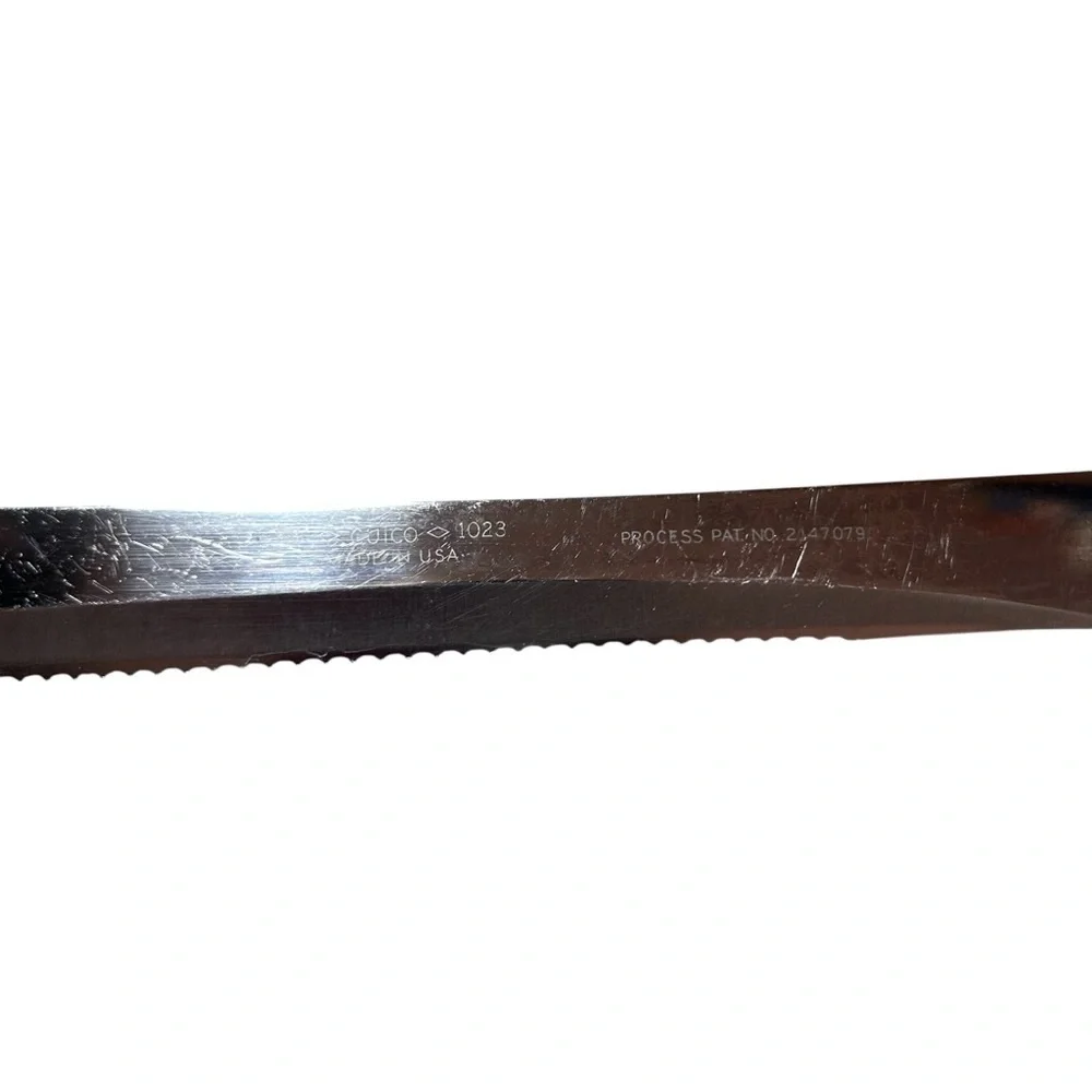 Cutco Silver Serrated Knife brown